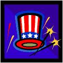 image - patriotic hat and fireworks