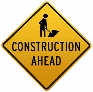 Construction Ahead Warning Sign
