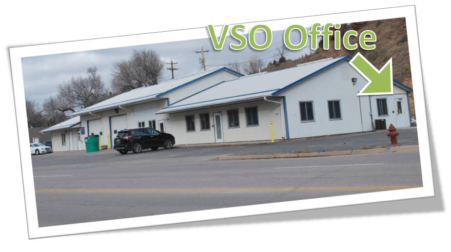 photo - South Annex Building with arrow to VSO office door