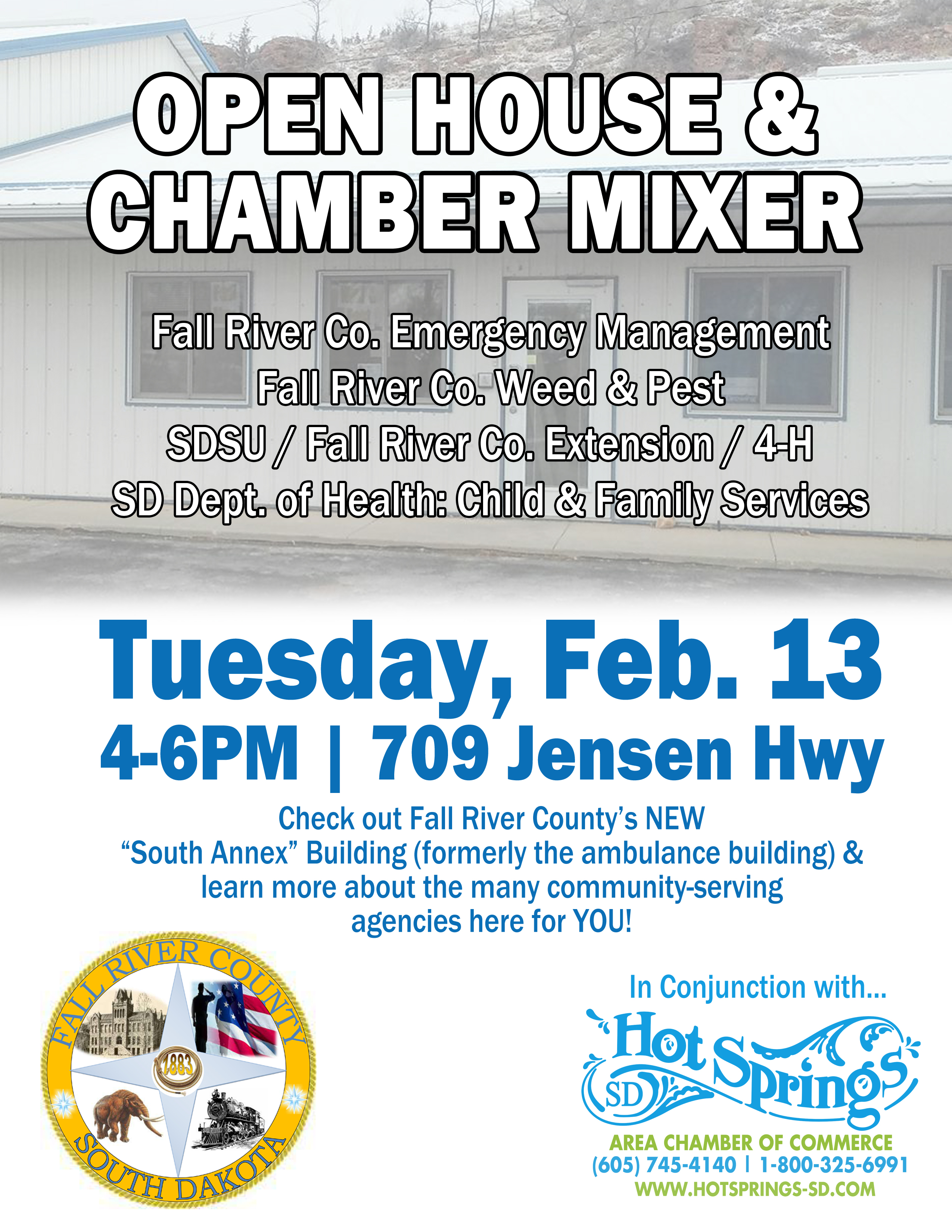 poster - open house & chamber mixer for South Annex Building