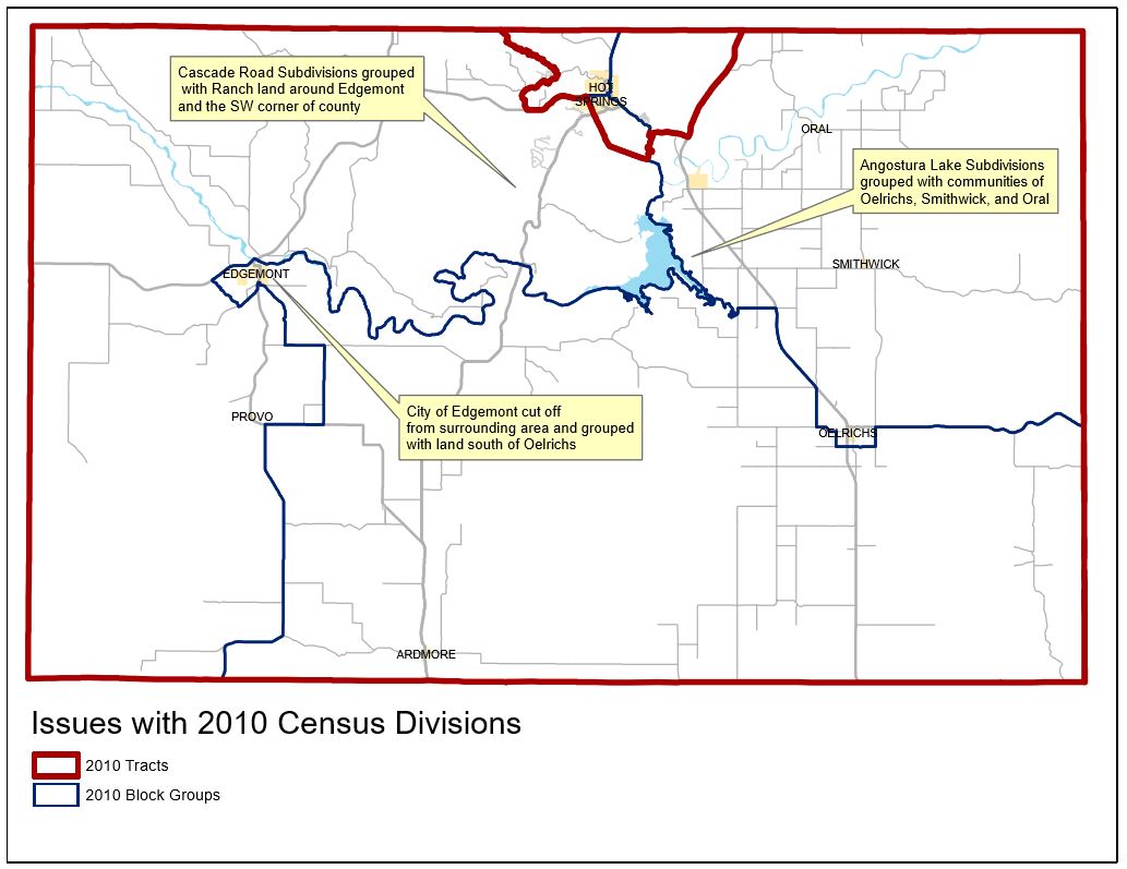 Map - Issues with 2010 Census Divisions in County