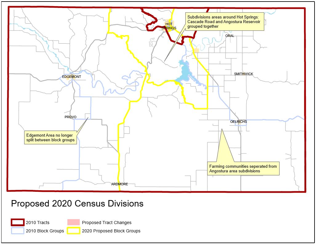 Map - Proposed 2020 Census Divisions for County