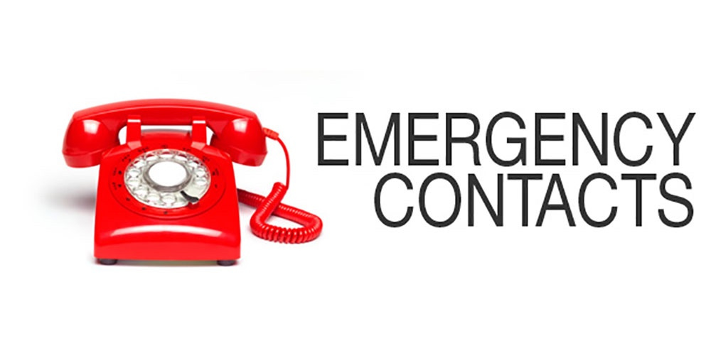 Emergency Contacts - picture of phone