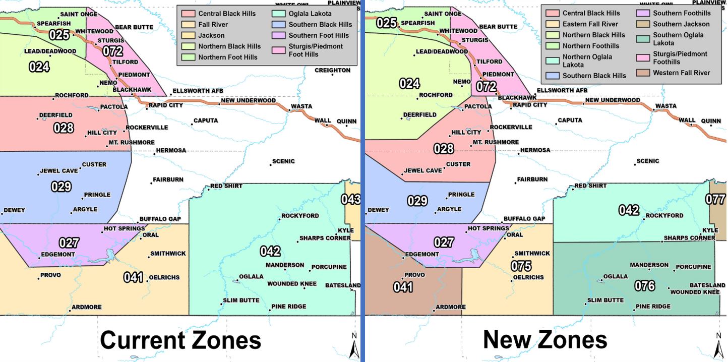 Weather Forecast Zone Changes Fall River County, South Dakota