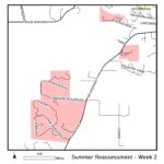 Map of reassessment area for week of July 8th, 2024 in Fall River County.