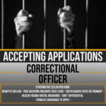 Accepting Applications Correctional Officer Starting pay $20.00 Per Hour Benefits Include - Paid Vacation/Holidays/Sick Leave - South Dakota State Retirement - Health/Vision/Dental Insurance - Shift Differential Females encourage to apply