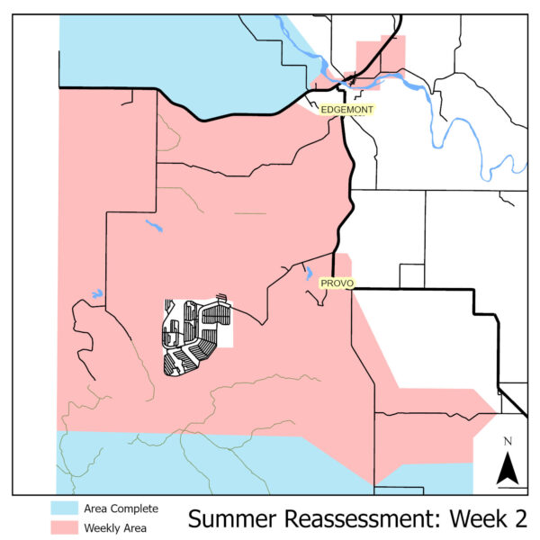 Map for reassessment area for week of May 27th 2025.