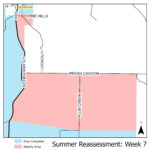 Map of reassessment area for week of June 30th, 2025.