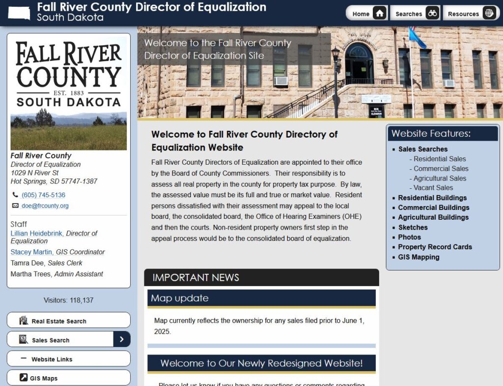 Snippet showing new website page for the online map.