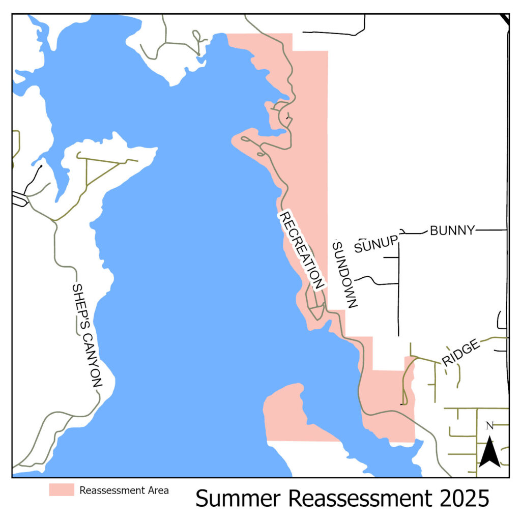 Angostura lakeside reassessment area for 2025.
