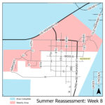 Map of reassessment area for week of July 7th, showing parts of the City of Edgemont north of C Street and west of 8th Avenue.
