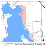map of reassessment area for the week of August 25th, 2025. Shows area on the east side of Angostura Lake.