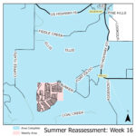 Map of reassessment area for week of September 8th, 2025.