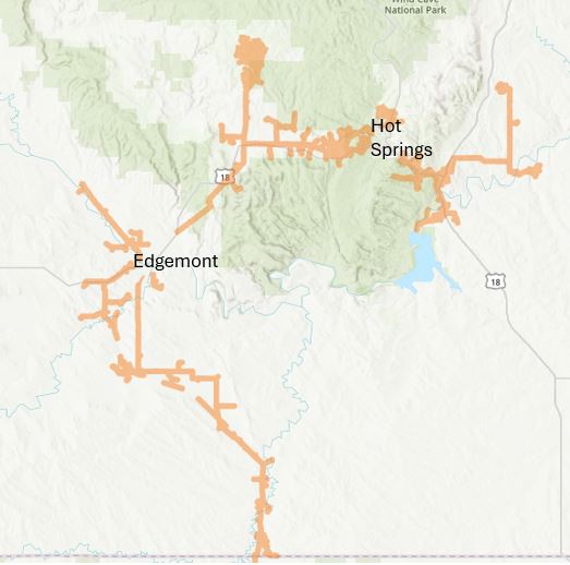 power shutoff map for PSPS warning February 17th 2026